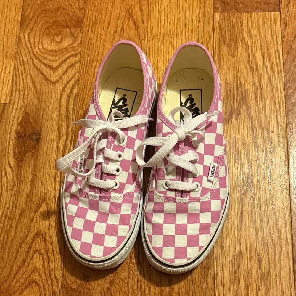 Vans Pink and White Checkered